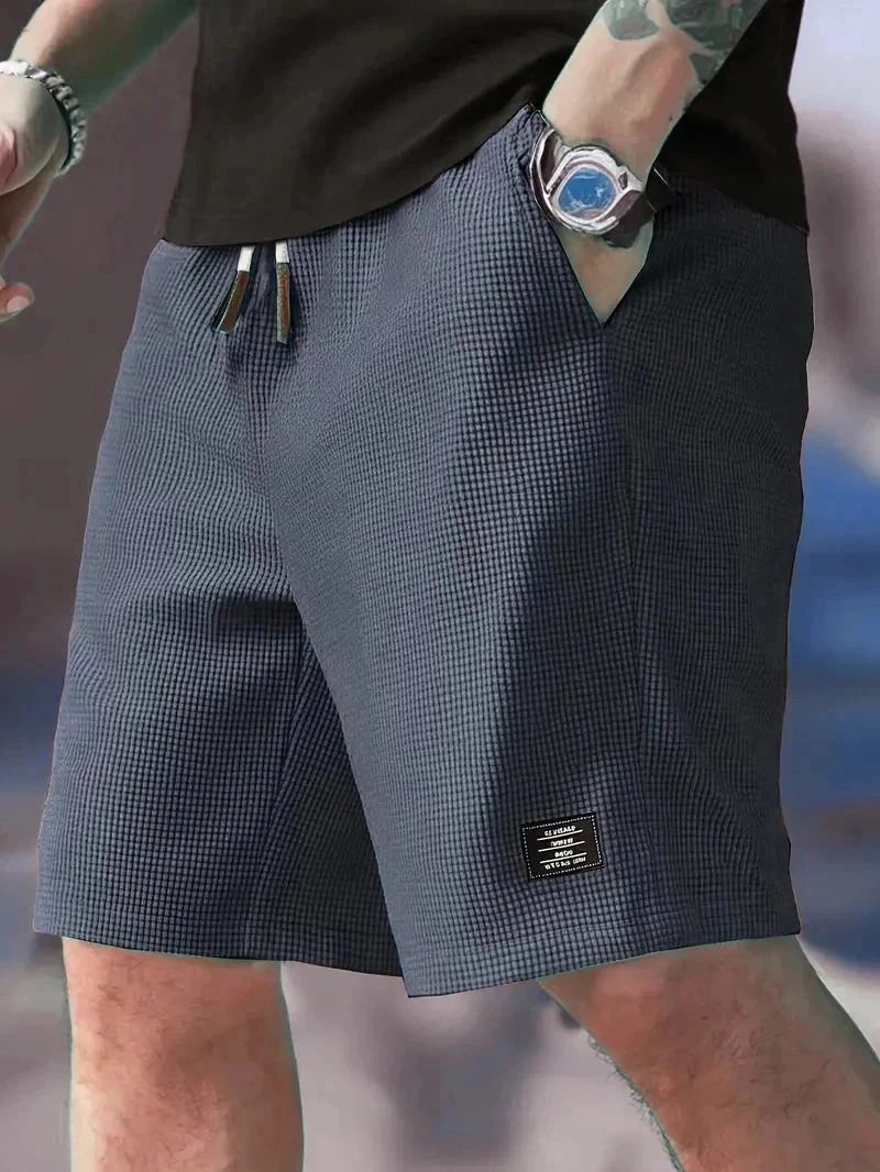 FABRIPPLE Men’s Dark Grey Slim Fit Shorts for Summer - Image 1